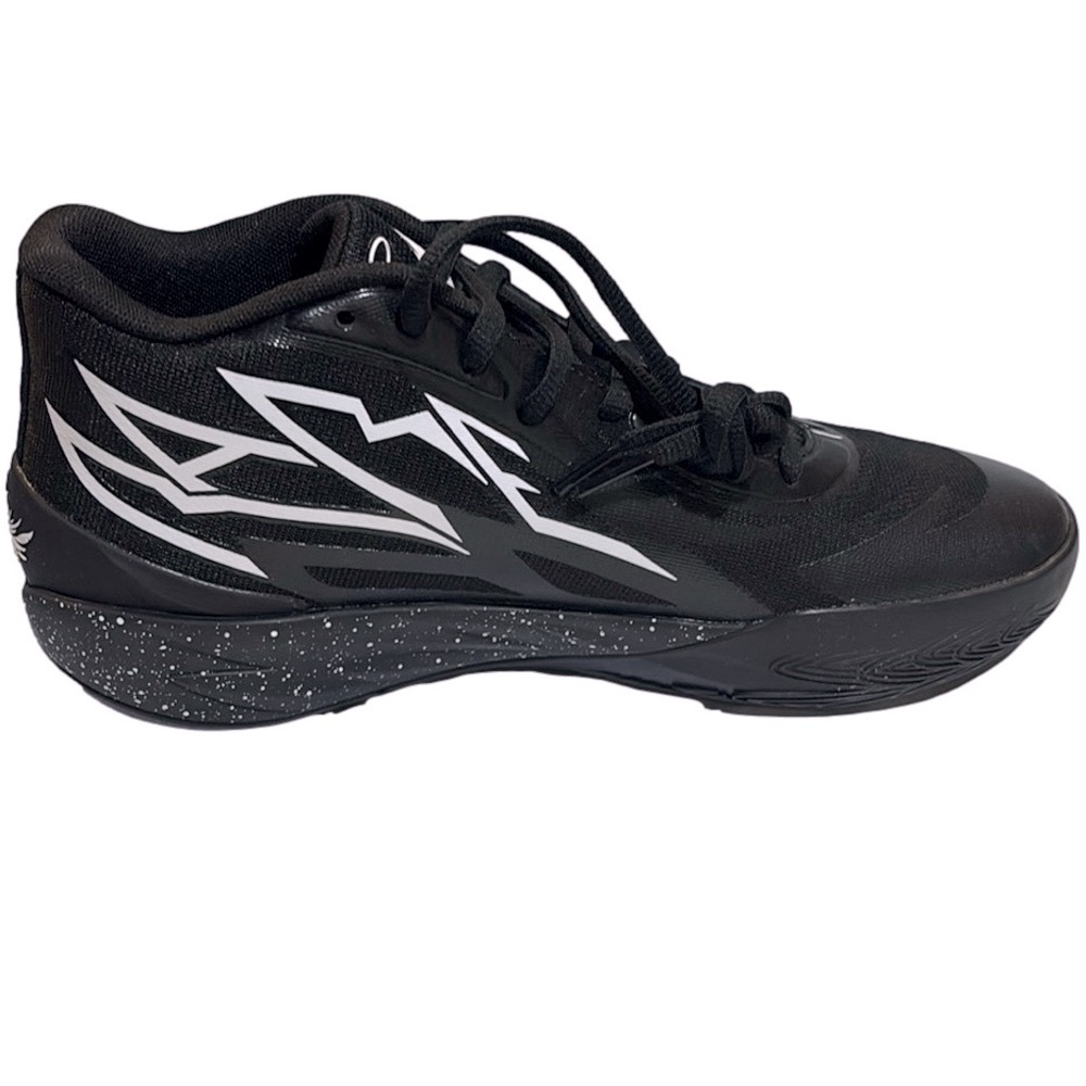 NEW PUMA Men's Size 10 Lamelo Ball MB.02 Oreo GS Black Mesh Sneakers Casual
